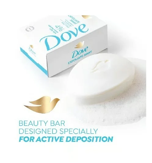 Dove 4% Refining Serum + AHA Exfoliate Away Serum Soap Bar - Dryness, 125 g