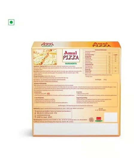 Amul Margherita Pizza - Bake, 210 g