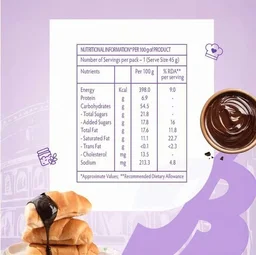Bauli Moonfils Chocolate Crème Croissant - 45 g, 45 g