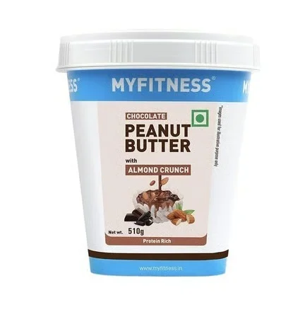 MyFitness Chocolate Peanut Butter with Almond Crunch - 32 g, Crunchy, 510 g
