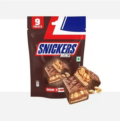 Snickers Nougat & Caramel Miniature Filled Bar Chocolate Pack - 9 pcs, Milk Chocolate, 103.5 g