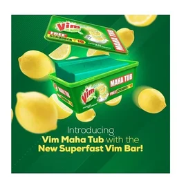 Vim Lemon Tub Dishwashing Tub (500 g) - 500 g