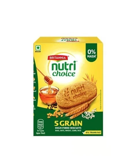 Britannia NutriChoice 5 Grain Digestive Biscuit - High Fiber, 200 g