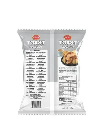 Pran Toast Family Rusk - Cholesterol Free, 200 g