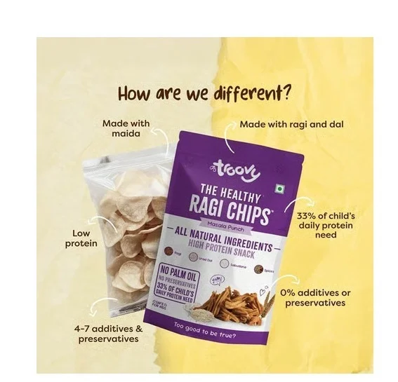 Troovy Healthy High Protein Ragi Chips - 70 g
