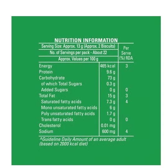 Britannia Nutrichoice Sugar Free Cracker - Cholesterol Free, 295 g