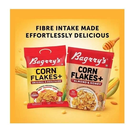 Bagrry's Corn Flakes Plus Original & Healthier (with Fibre Power) - Original and healthier, 300 g