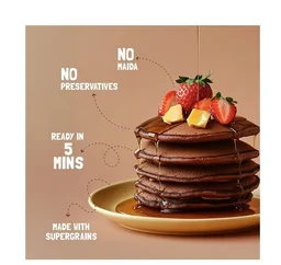 Slurrp Farm Chocolate Pancake Mix - Millet Flour, 150 g