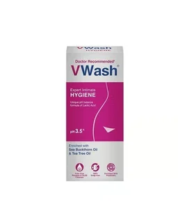 VWash Plus Expert Hygiene Intimate Wash - Sensitive Skin, 100 ml
