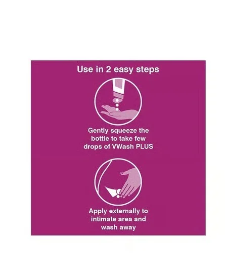 VWash Plus Expert Hygiene Intimate Wash - Sensitive Skin, 100 ml