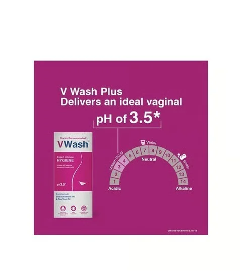 VWash Plus Expert Hygiene Intimate Wash - Sensitive Skin, 100 ml