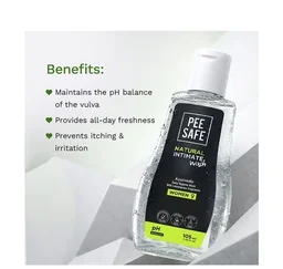 Pee Safe Natural Intimate Wash for Women - Skin Irritation, 105 ml