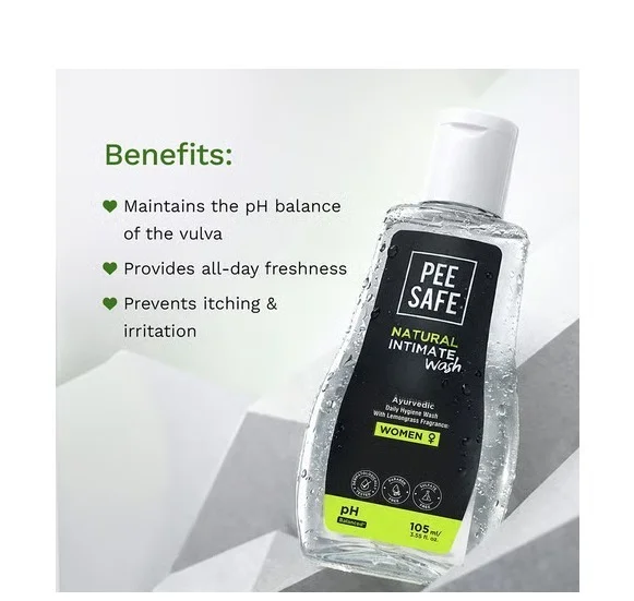Pee Safe Natural Intimate Wash for Women - Skin Irritation, 105 ml