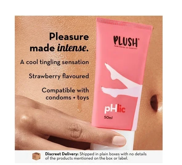 Plush Strawberry Flavoured Lubricant (for Men & Women) - Water Based, 50 ml