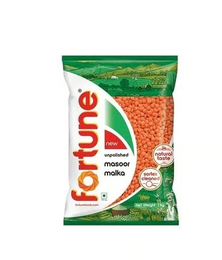 Fortune Malka Masoor Unpolished - Unpolished, 1 kg