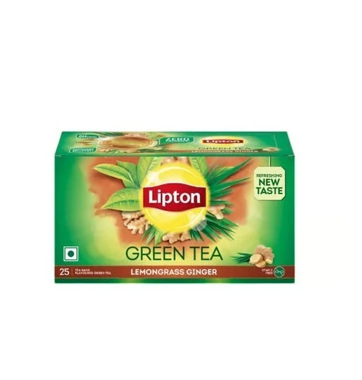 Lipton Lemongrass Ginger Green Tea Bags - Tea Bags, 25 pcs