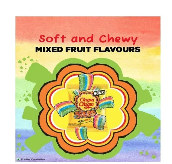 Chupa Chups Sour Bites Mixed Fruit Sour Candy - Mixed Fruit, 61.6 g