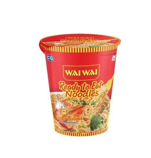 Wai Wai Ready To Eat Chicken Cup Noodles - Pack of 2 - 2 x 70 g