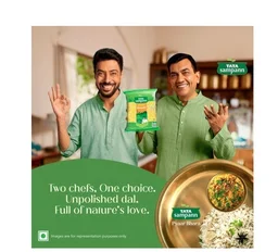 Tata Sampann Unpolished Yellow Moong Dal (Dhuli) Split - Unpolished, 500 g