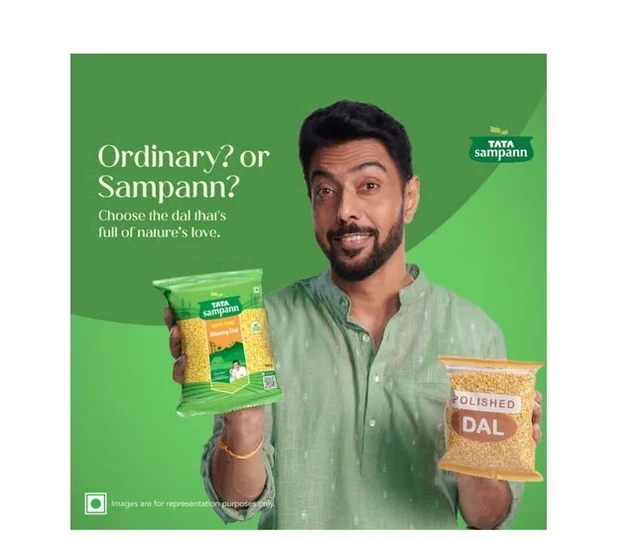 Tata Sampann Unpolished Yellow Moong Dal (Dhuli) Split - Unpolished, 500 g