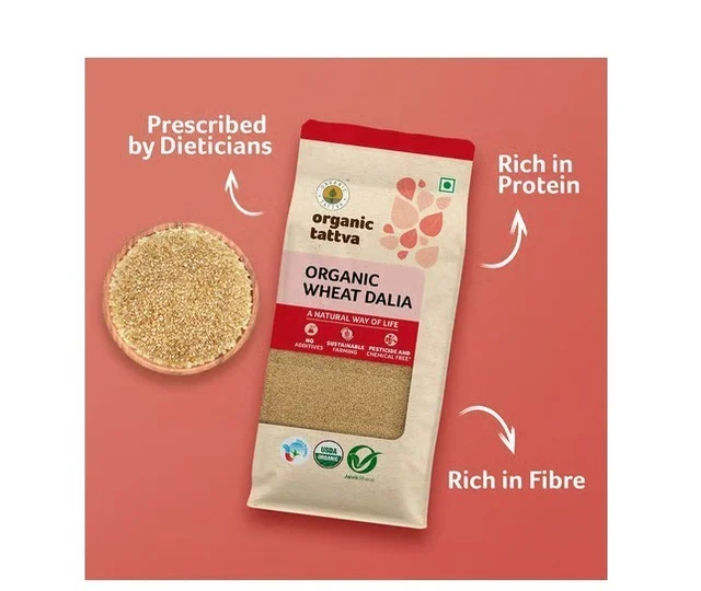 Organic Tattva Wheat Organic Daliya - 500 g