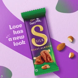 Cadbury Dairy Milk Silk Roast Almond Milk Chocolate Bar - 134g
