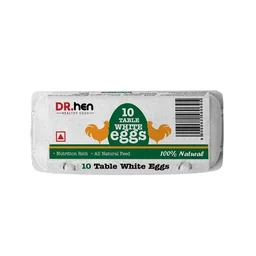 Table White White Eggs - 10 pcs