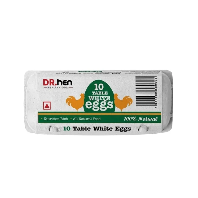 Table White White Eggs - 10 pcs