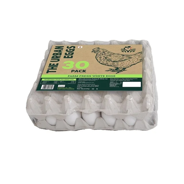 The Urban Eggs Farm Fresh White Eggs - 30 pcs