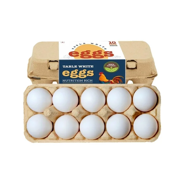 Table White White Eggs - 10 pcs