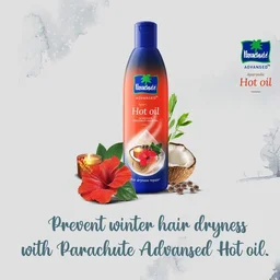 Parachute Advansed Ayurvedic Hot Oil, Warming Coconut Hair Oil 400 ml + 90 ml - Free 90 ml Pack - 490 ml