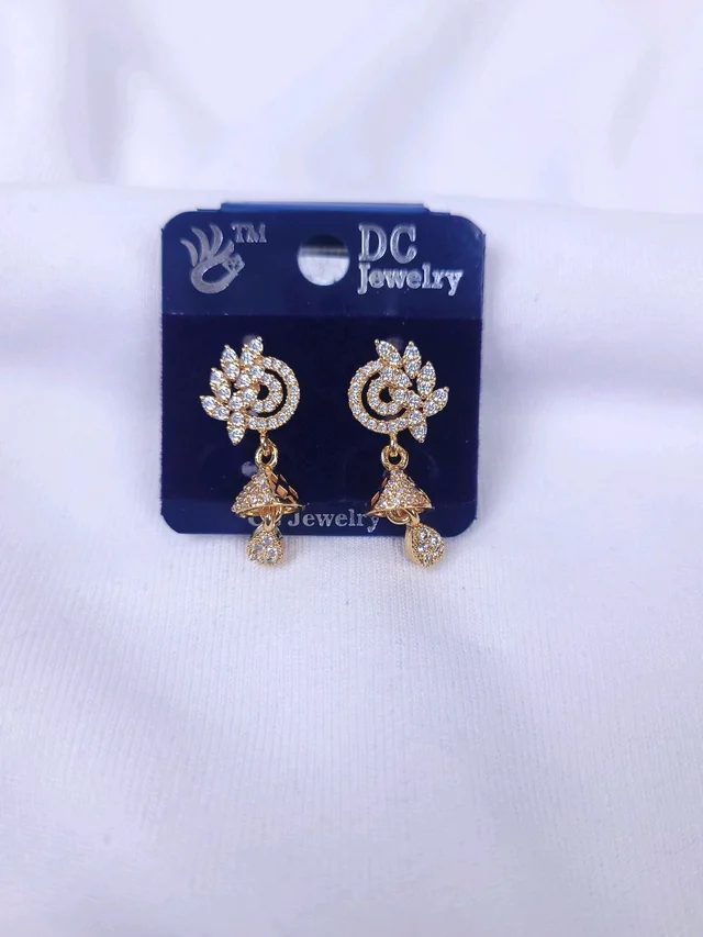 Rose Gold CZ Earring (DC) PDC086