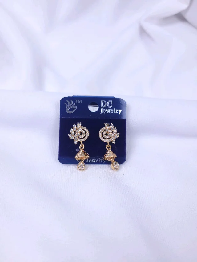 Rose Gold CZ Earring (DC) PDC086