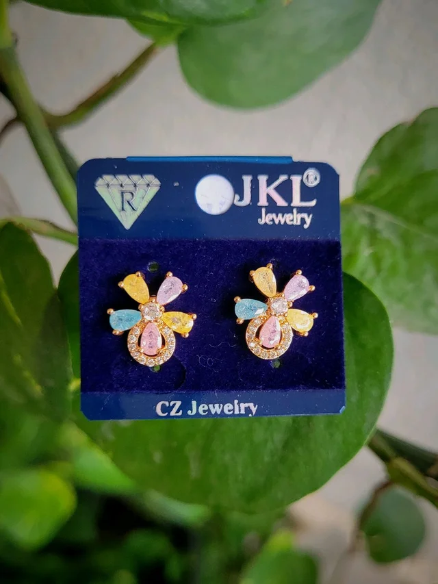 Rose Gold CZ Earring (DC) PDC091
