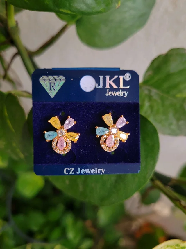 Rose Gold CZ Earring (DC) PDC091