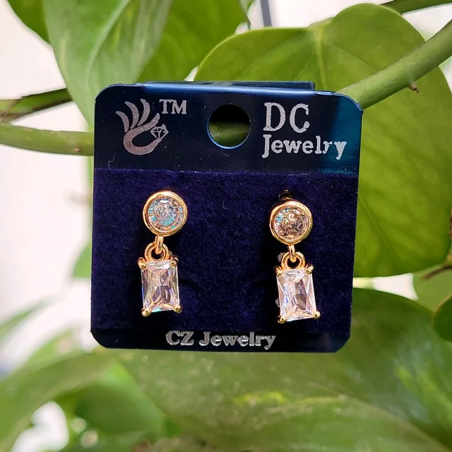 Rose Gold CZ Earring (DC) PDC095