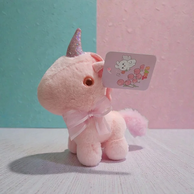Premium Quality Plush Key Chain Unicorn 1Pc