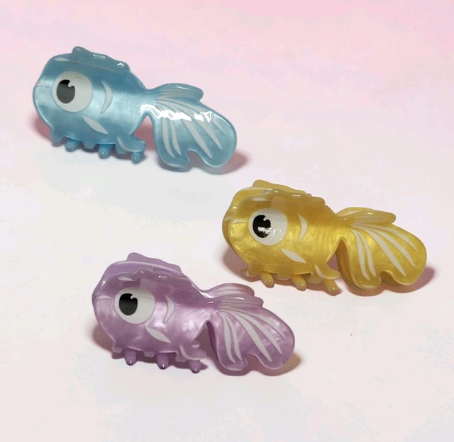 Acrylic Ocean Series Hair Claw Cartoon Goldfish Clip