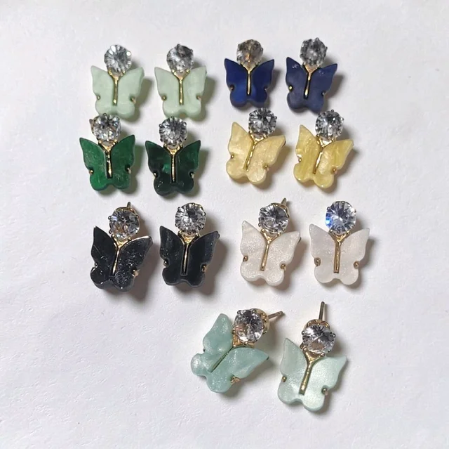 Butterfly Design Fancy Ear Studs - PES006