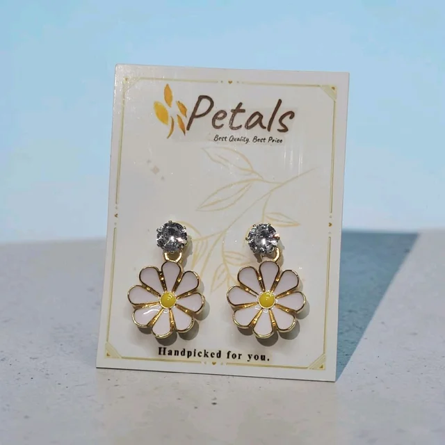 Flower Design Fancy Earrings - PES007