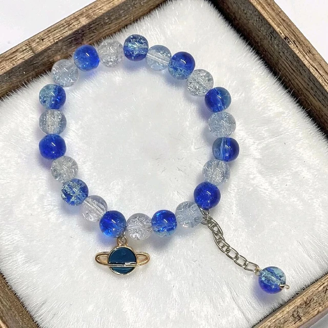 Cracked Beads Bracelet ( We Will Contact You To Choose Beads Color And Charm)