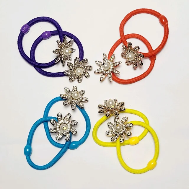 Hair Band With Rotating Flower Pendent 1Pc