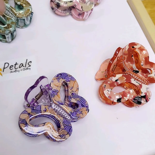 Double Layered Premium Quality Butterfly Design Hair Clip