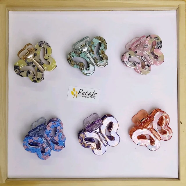Double Layered Premium Quality Butterfly Design Hair Clip