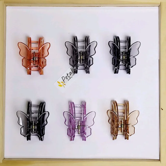 Double Layer Premium Quality Butterfly Design Hair Clip - PDLC009