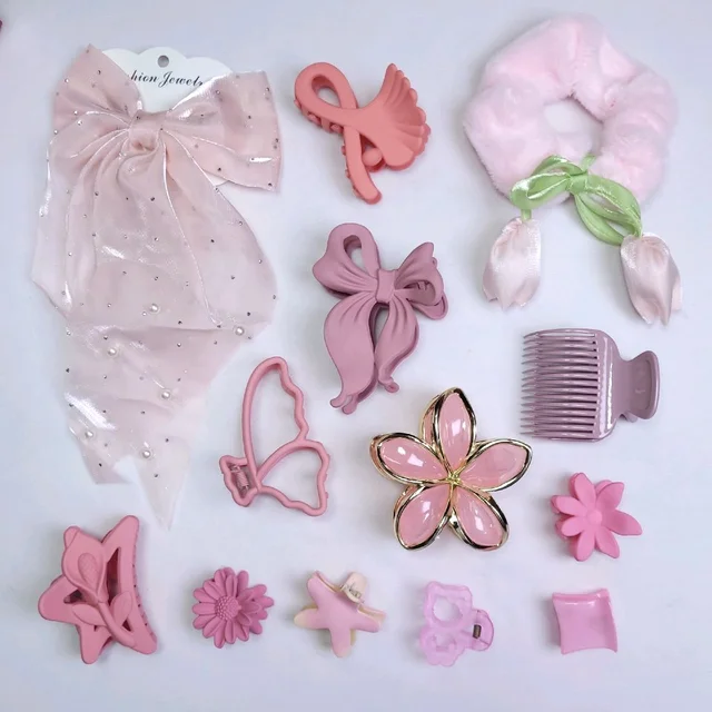 Pink Color Hair Accessories Combo #54 by Petals.