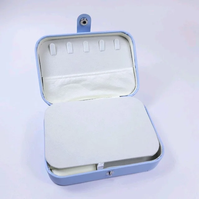 Jewellery Organiser PU Leather Portable Storage Box Case with Dividers Container for Rings, Earrings, Necklace