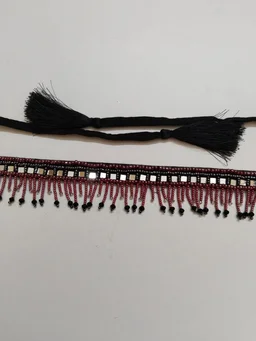 Puple colour with Mirror Studded Handmade Kamarband Ethnic Waist Belt - A413 - FREE SIZE, PURPLE, 1