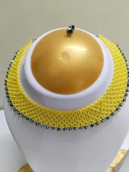 Collar Necklace for Modern Woman - Yellow Sizzler Fashionifyy - Yellow and Mix