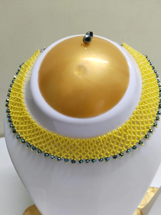 Collar Necklace for Modern Woman - Yellow Sizzler Fashionifyy - Yellow and Mix